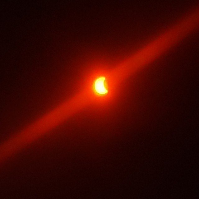 Солнечное затмение в Тюмени 20.03.2015: через внутреннюю часть дискеты
